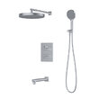 Душевой гарнитур IDDIS с тропическим, ручным душем и изливом, термостат, глянцевый хром, Duna, DUNSBSTi68