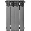Биметаллический радиатор STOUT TITAN VENTIL 500 4 секции нижнее правое подключение (графит RAL 7024) SRB-3320-050004 7024