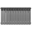 Биметаллический радиатор STOUT TITAN VENTIL 500 12 секций нижнее правое подключение (графит RAL 7024) SRB-3320-050012 7024