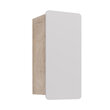 Пенал Lemark полупенал OLIVIA 35 см подвесной, 1 дверный, открывание лев/прав, цвет корпуса: Дуб кантри, цвет фасада: Белый глянец LM08OL35PL