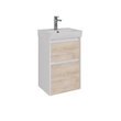 Тумба под умывальник Lemark COMBI 45см под 1 раковину, подвесная/напольная, 2 ящика, цвет фасада: Дуб кантри, цвет корпуса: Белый глянец LM03C45T-dub
