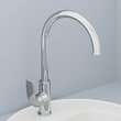 Смеситель для кухни Avrora GLADE с высоким поворотным изливом, цвет хром AV3021
