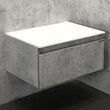 Шкаф навесной COMFORTY Осло-60 бетон светлый с белой столешницей